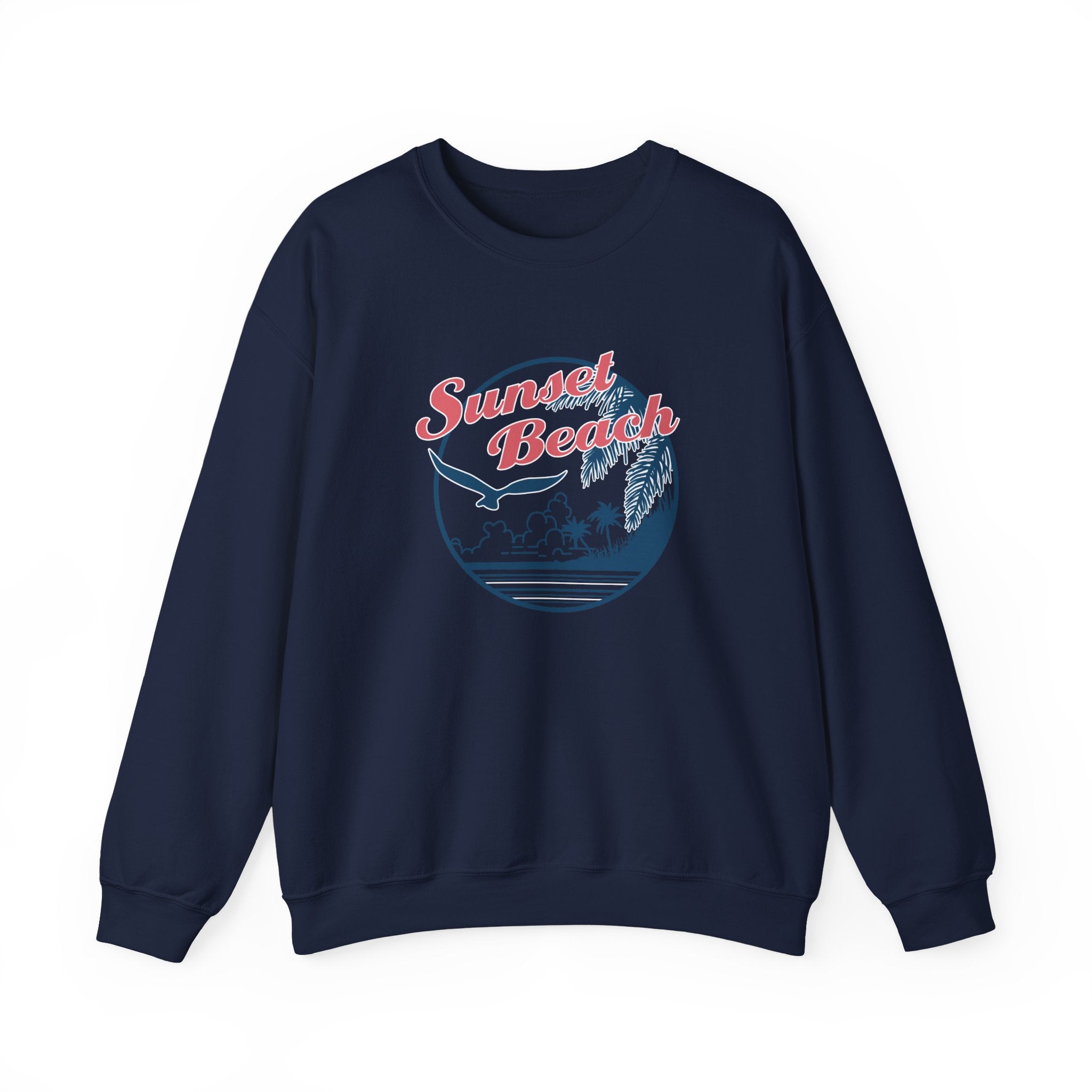 Sunset Beach, Birds and Ocean | Crewneck Sweatshirt