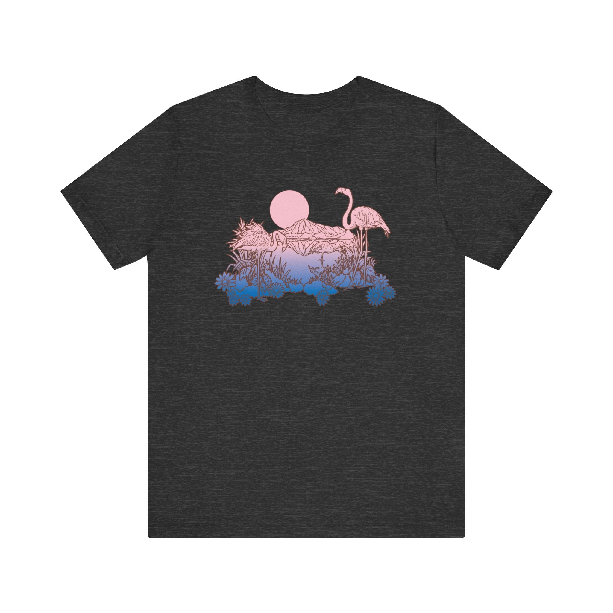 Flamingos in Sunset | Tee