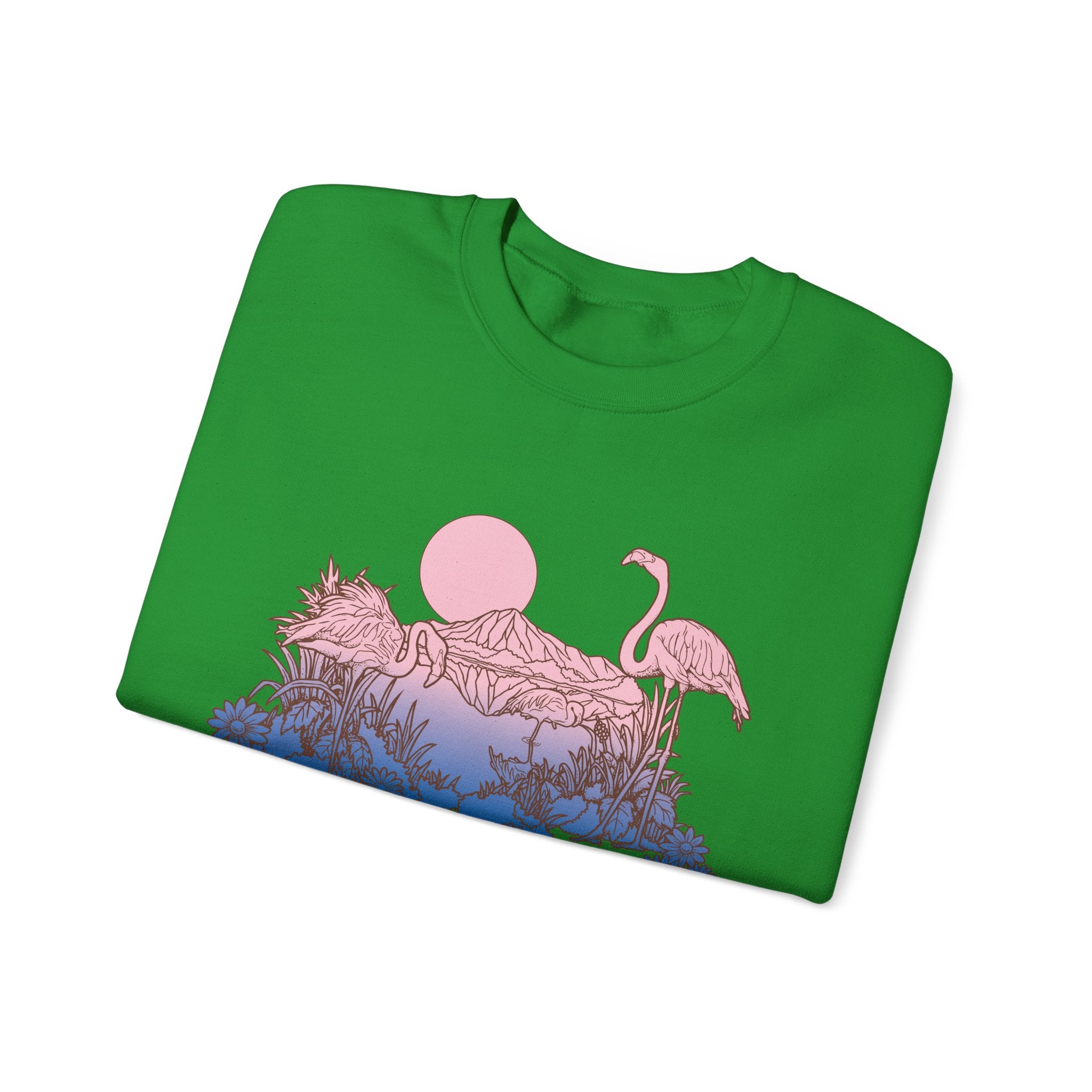 Flamingos in Sunset | Crewneck Sweatshirt