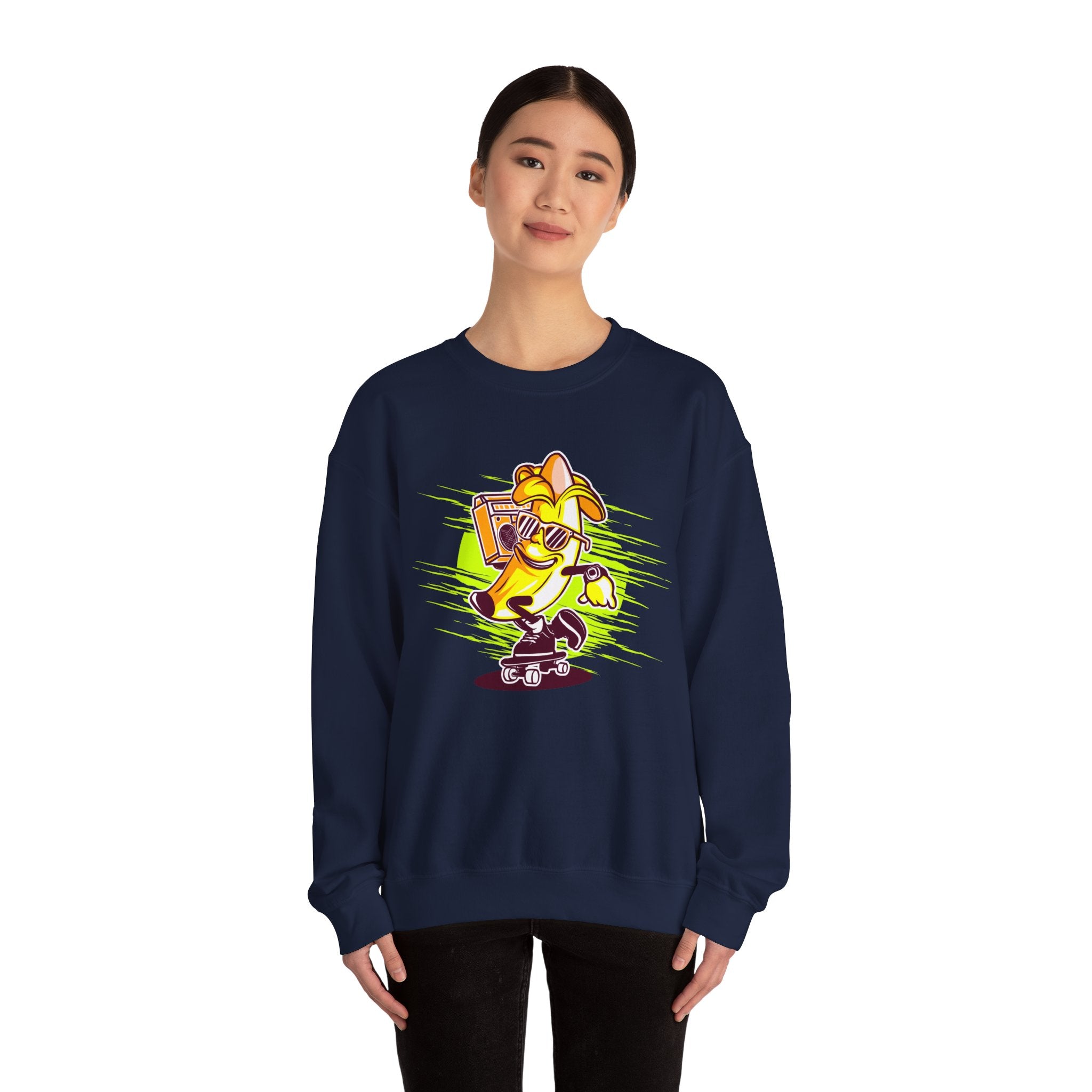Banana Riding a Skateboard | Crewneck Sweatshirt