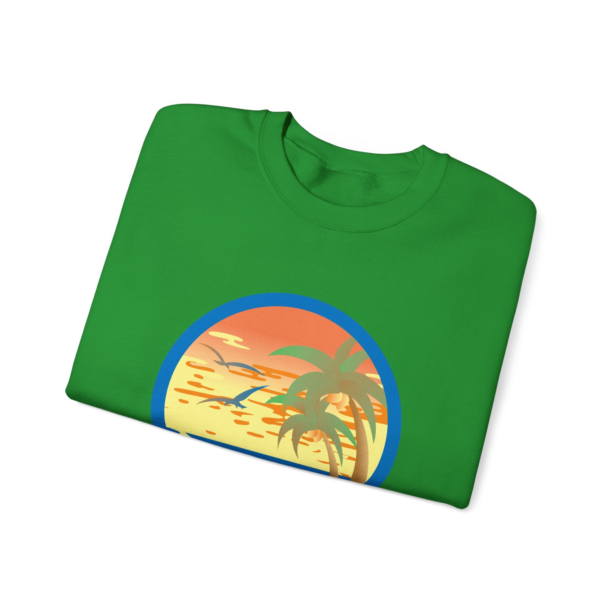 Colored Sunset and Beach | Crewneck Sweatshirt