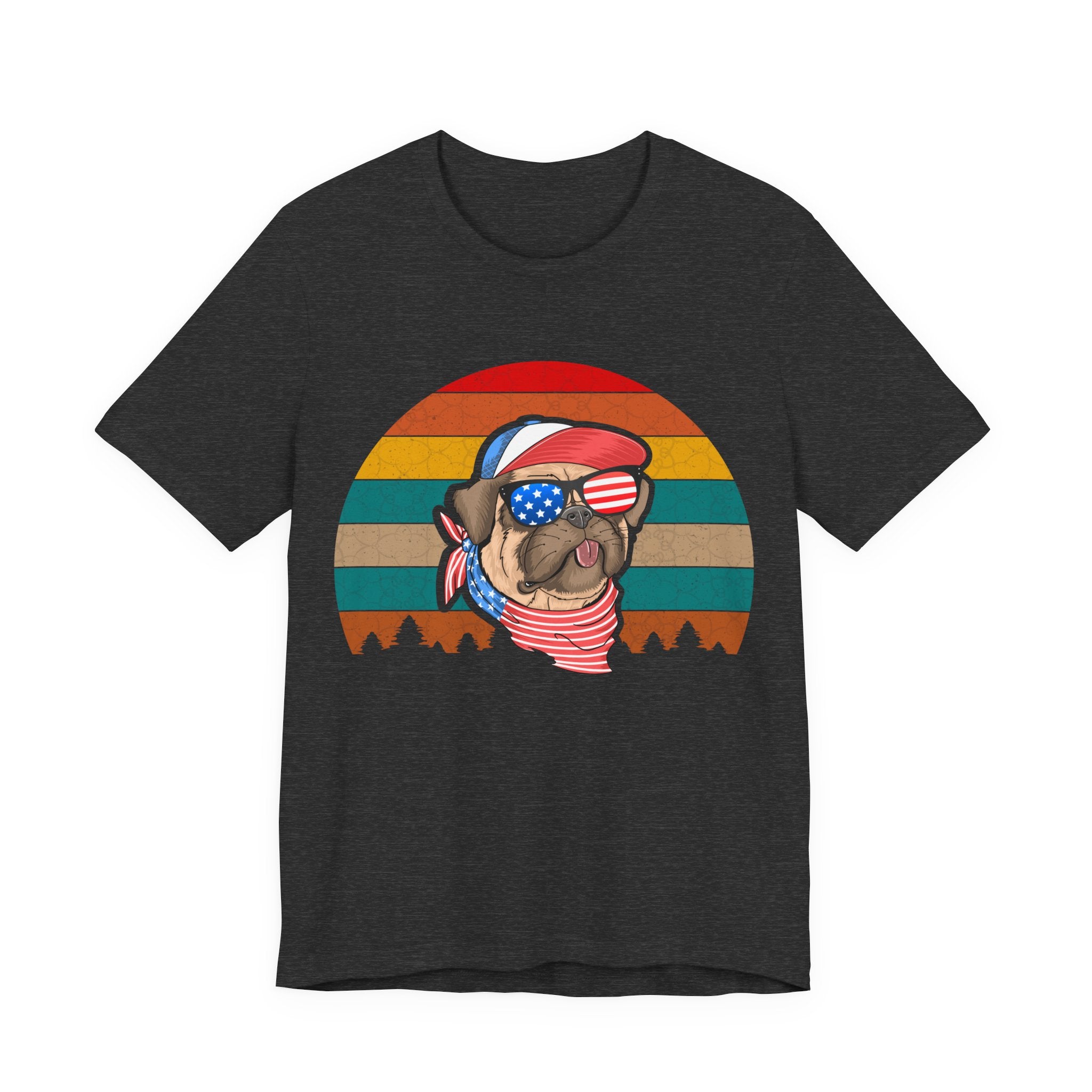 American Pug With Trees | Tee