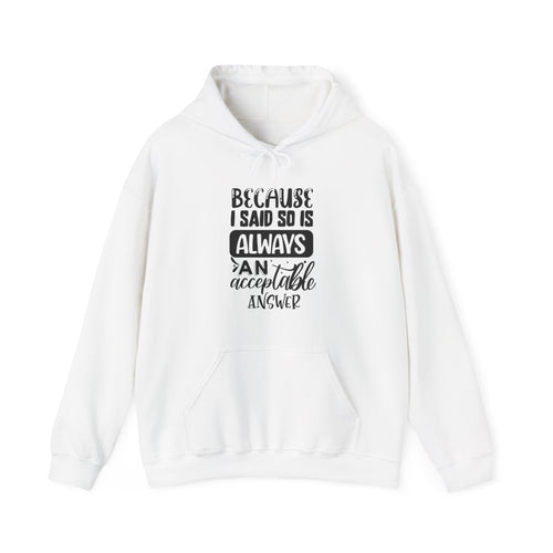 "Because I Said So" Is Always an Acceptable Answer | Hoodie