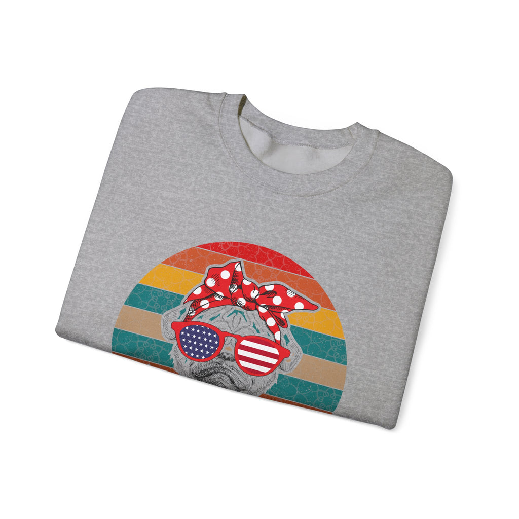 Girl American Pug | Crewneck Sweatshirt