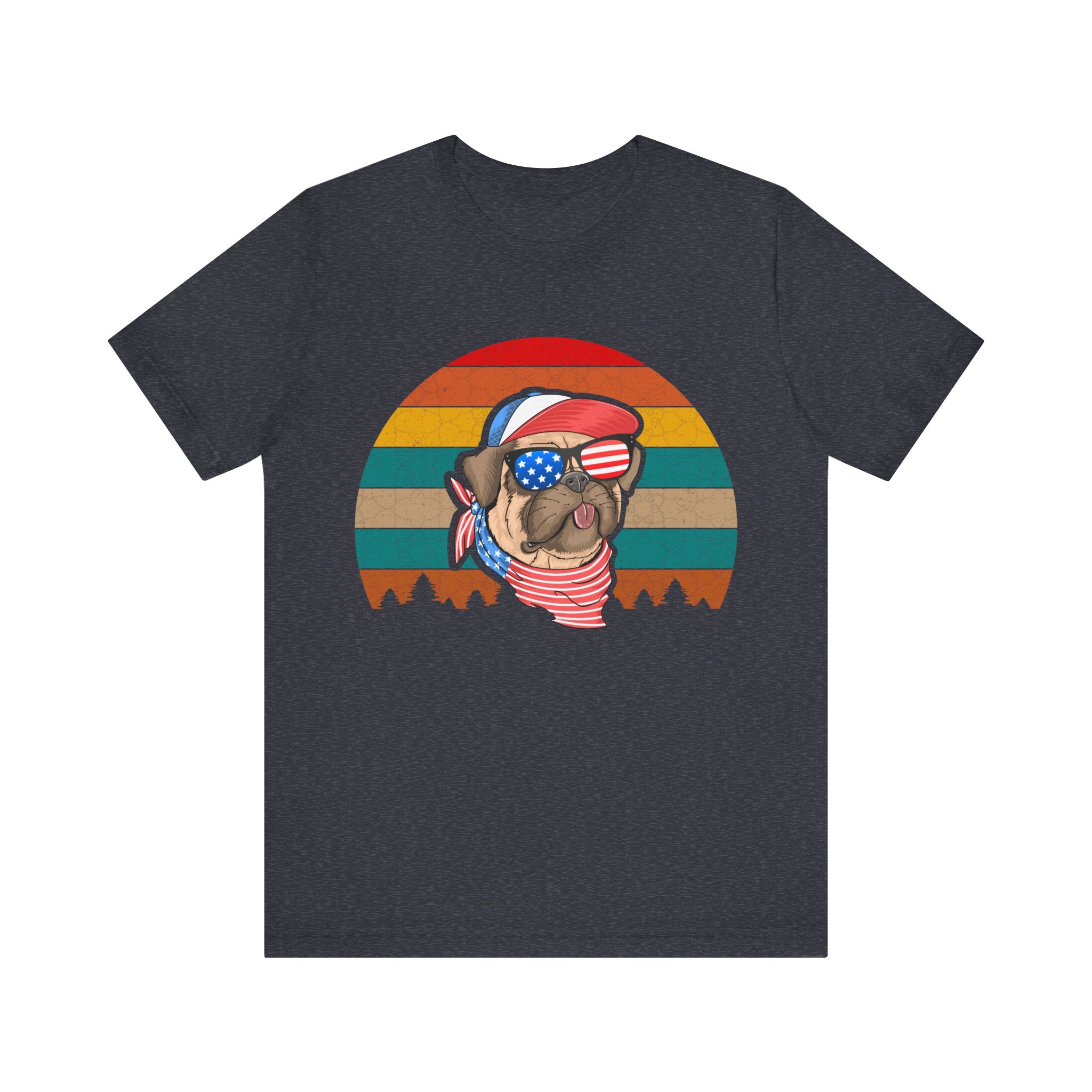 American Pug With Trees | Tee