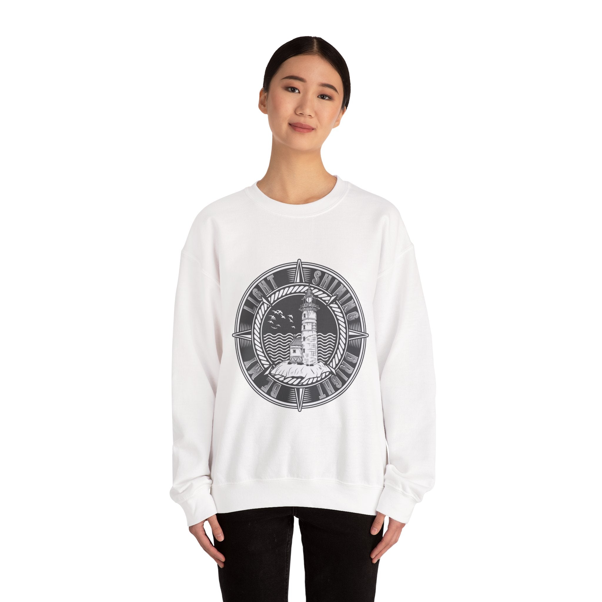 Be My Light Shining Bright Lighthouse | Crewneck Sweatshirt