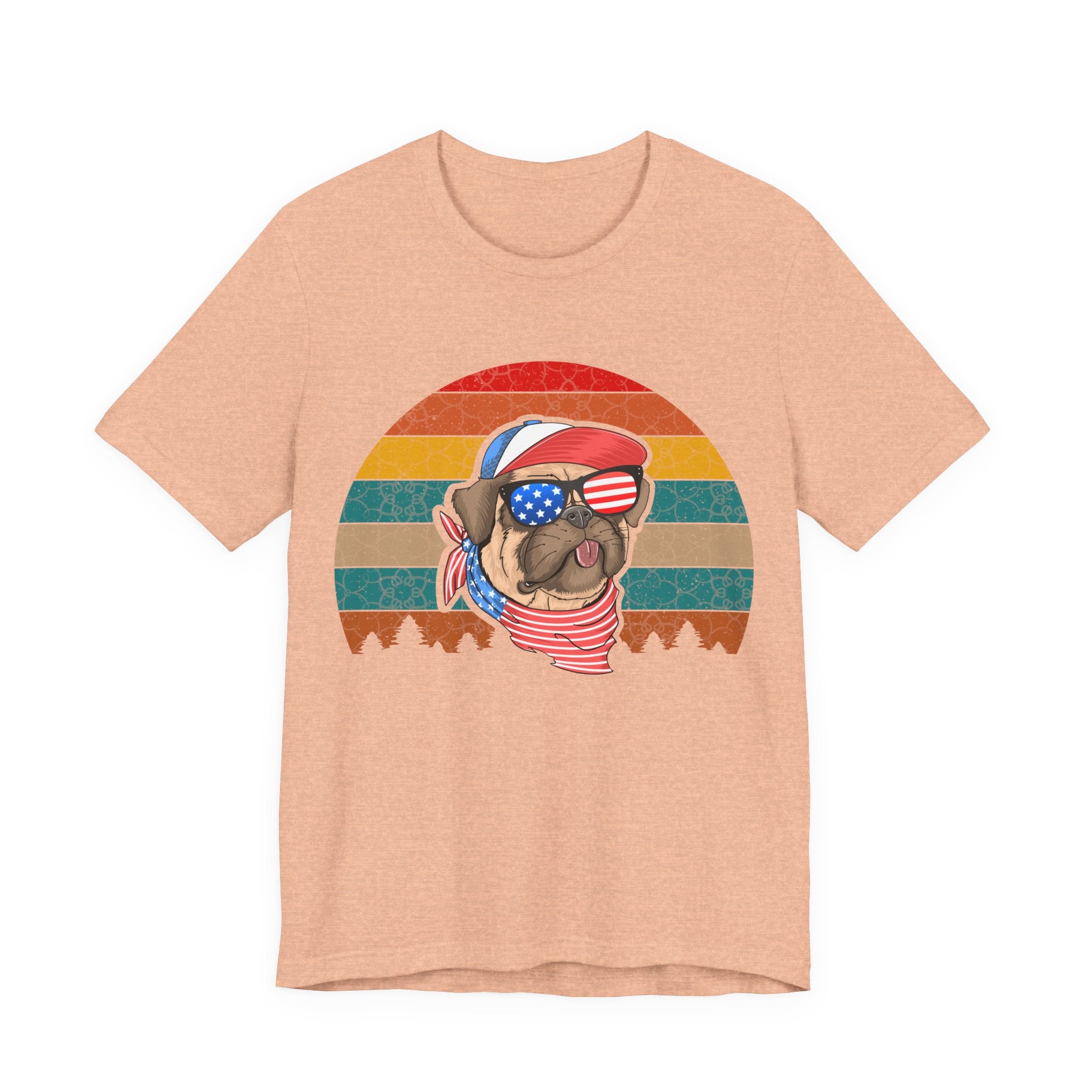 American Pug With Trees | Tee