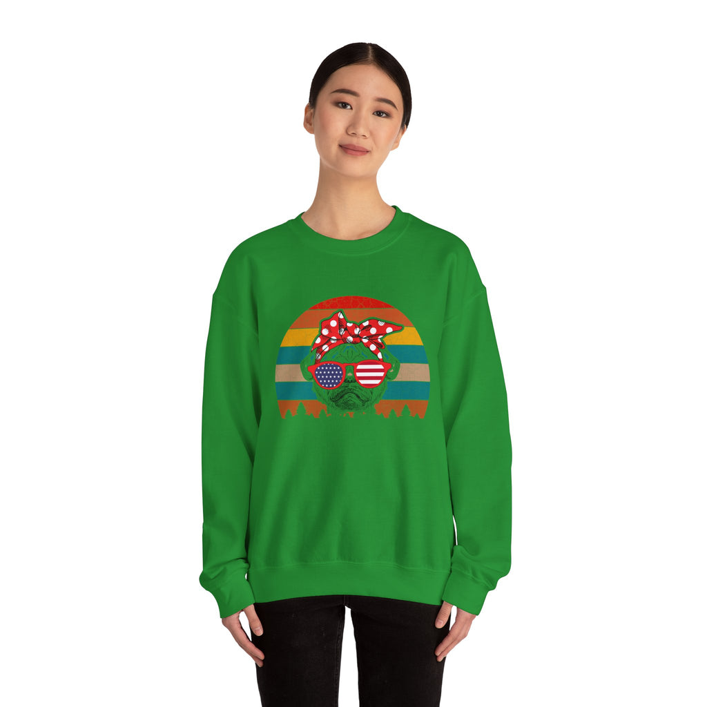 Girl American Pug | Crewneck Sweatshirt