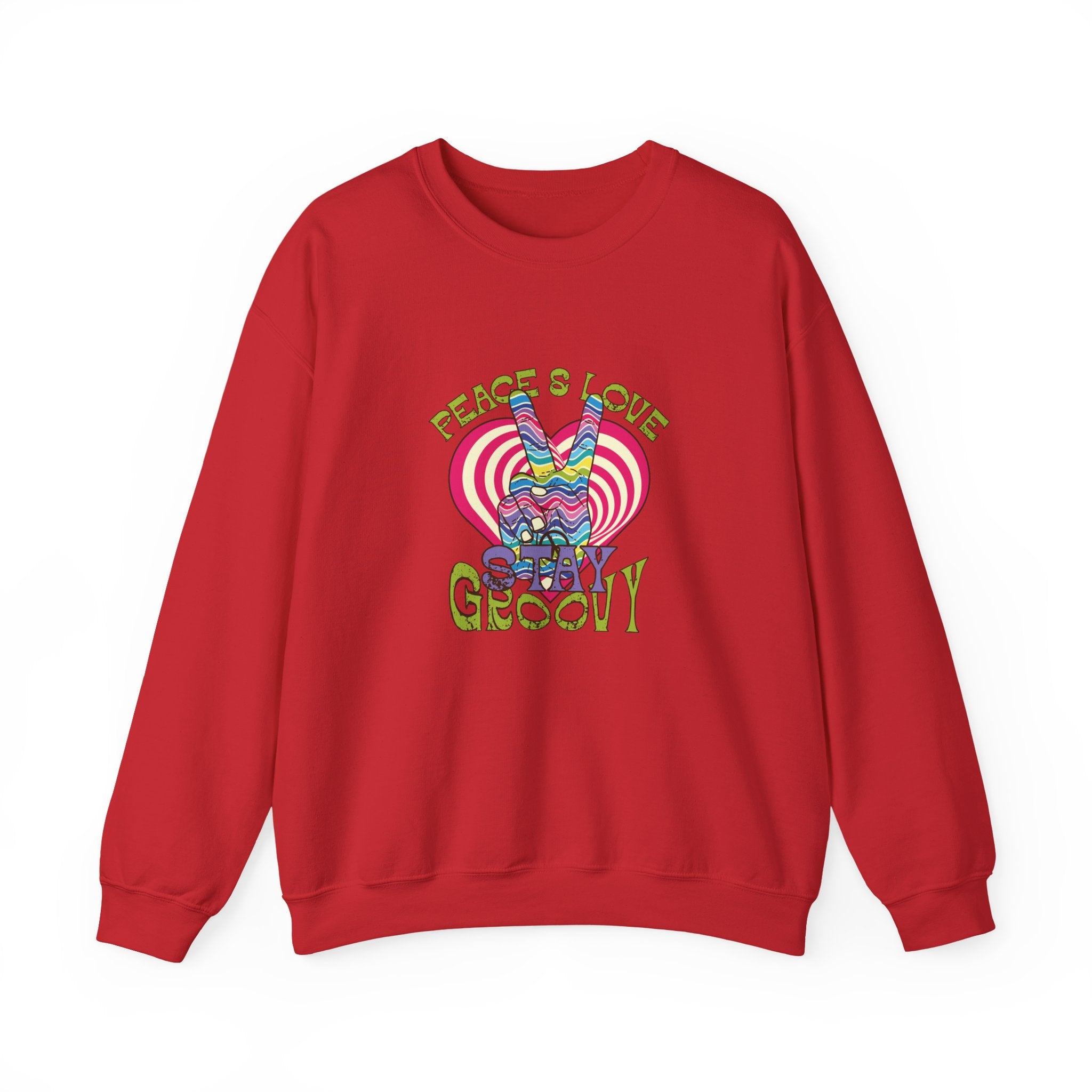 Peace and Love, Stay Groovy | Crewneck Sweatshirt