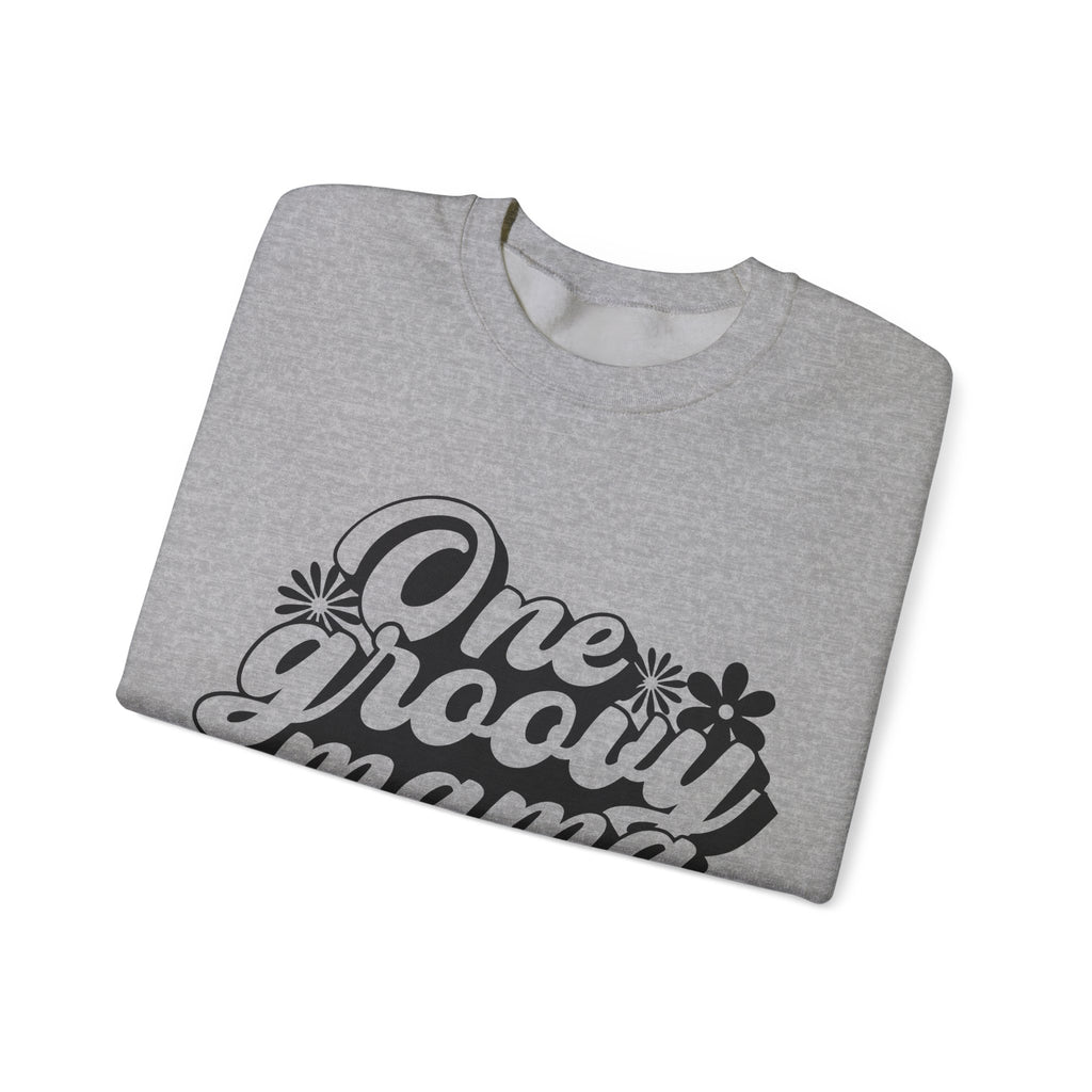 One Groovy Mama Flowers | Crewneck Sweatshirt