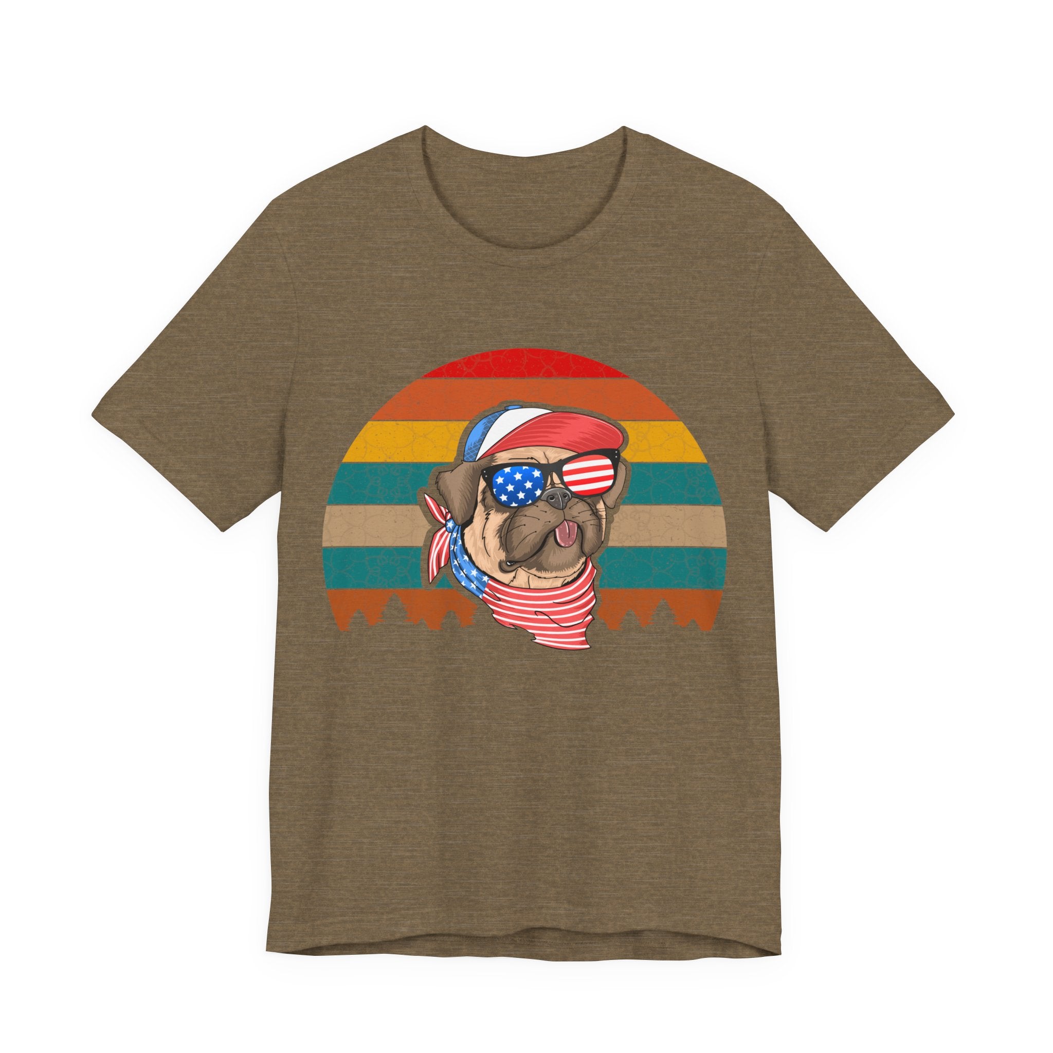 American Pug With Trees | Tee