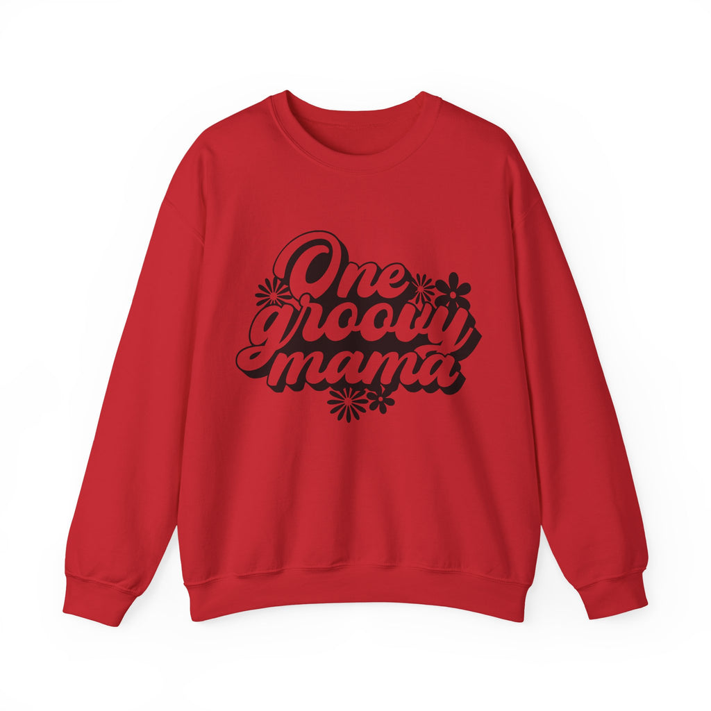 One Groovy Mama Flowers | Crewneck Sweatshirt