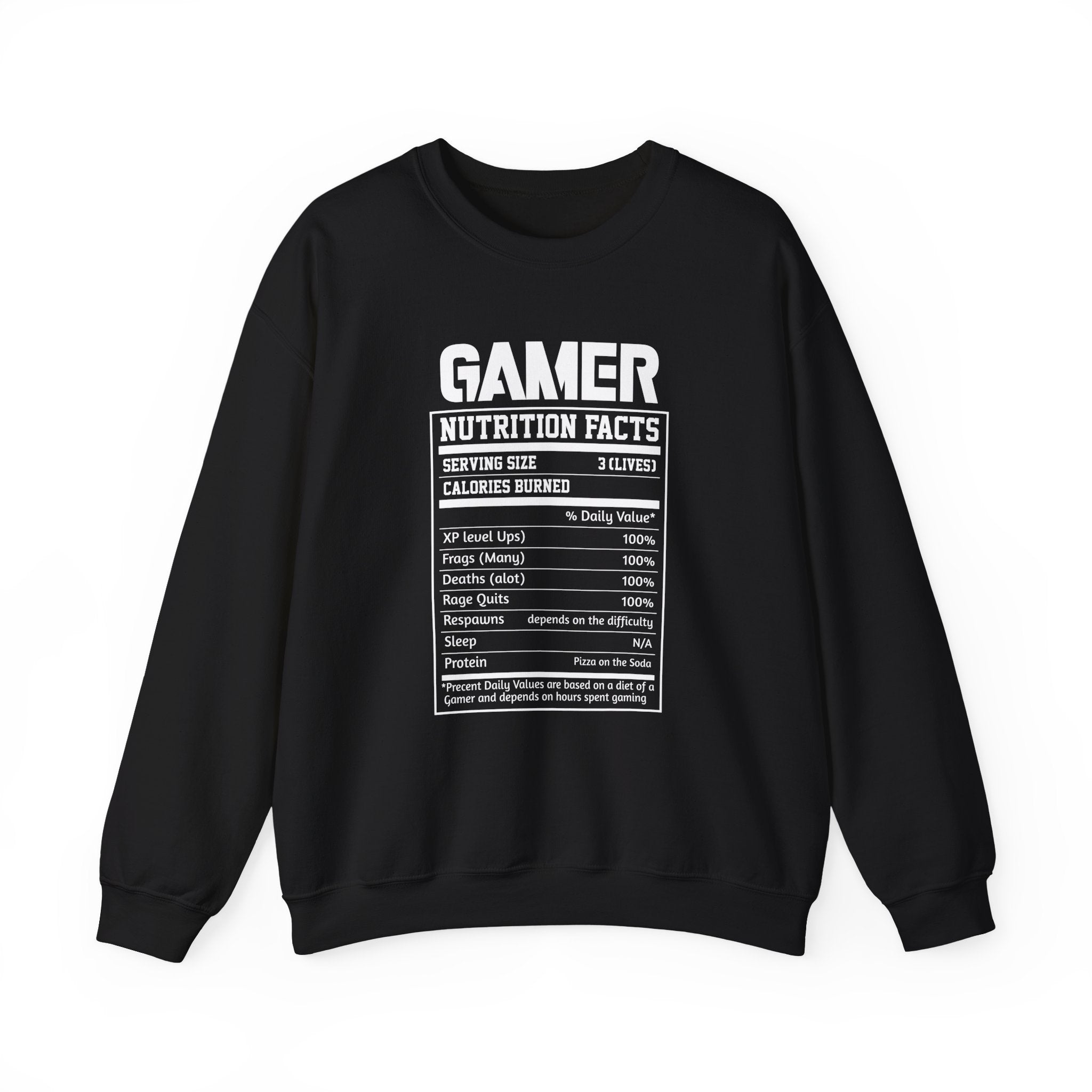 Gamer Nutrition Facts | Crewneck Sweatshirt