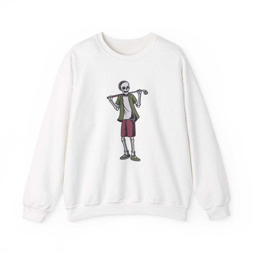 Standing Skeleton Golfer | Crewneck Sweatshirt