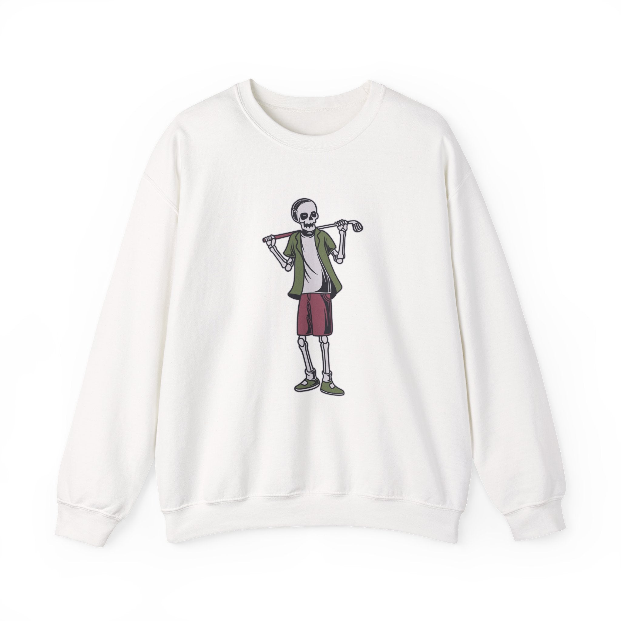 Standing Skeleton Golfer | Crewneck Sweatshirt