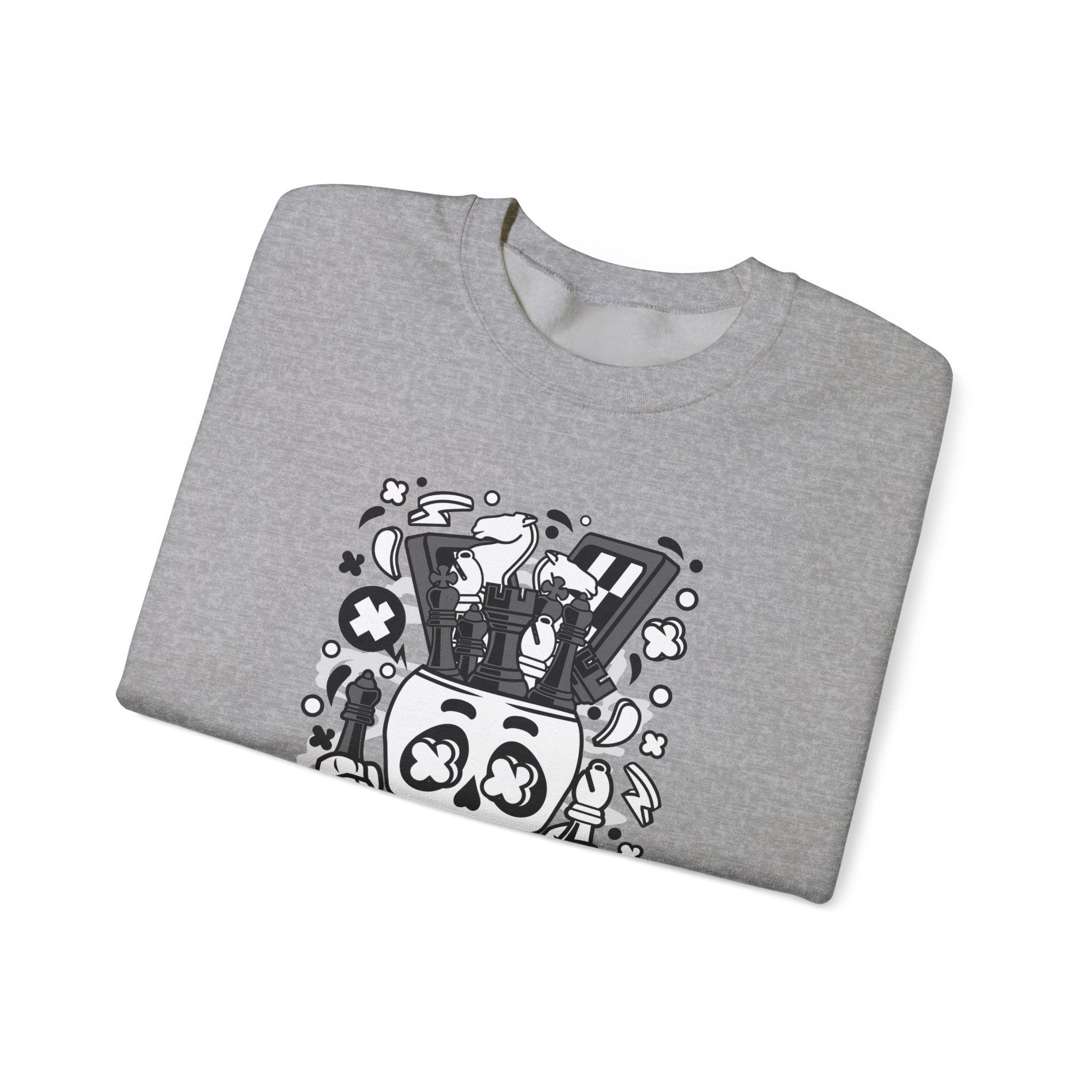Chess Skull Head | Crewneck Sweatshirt