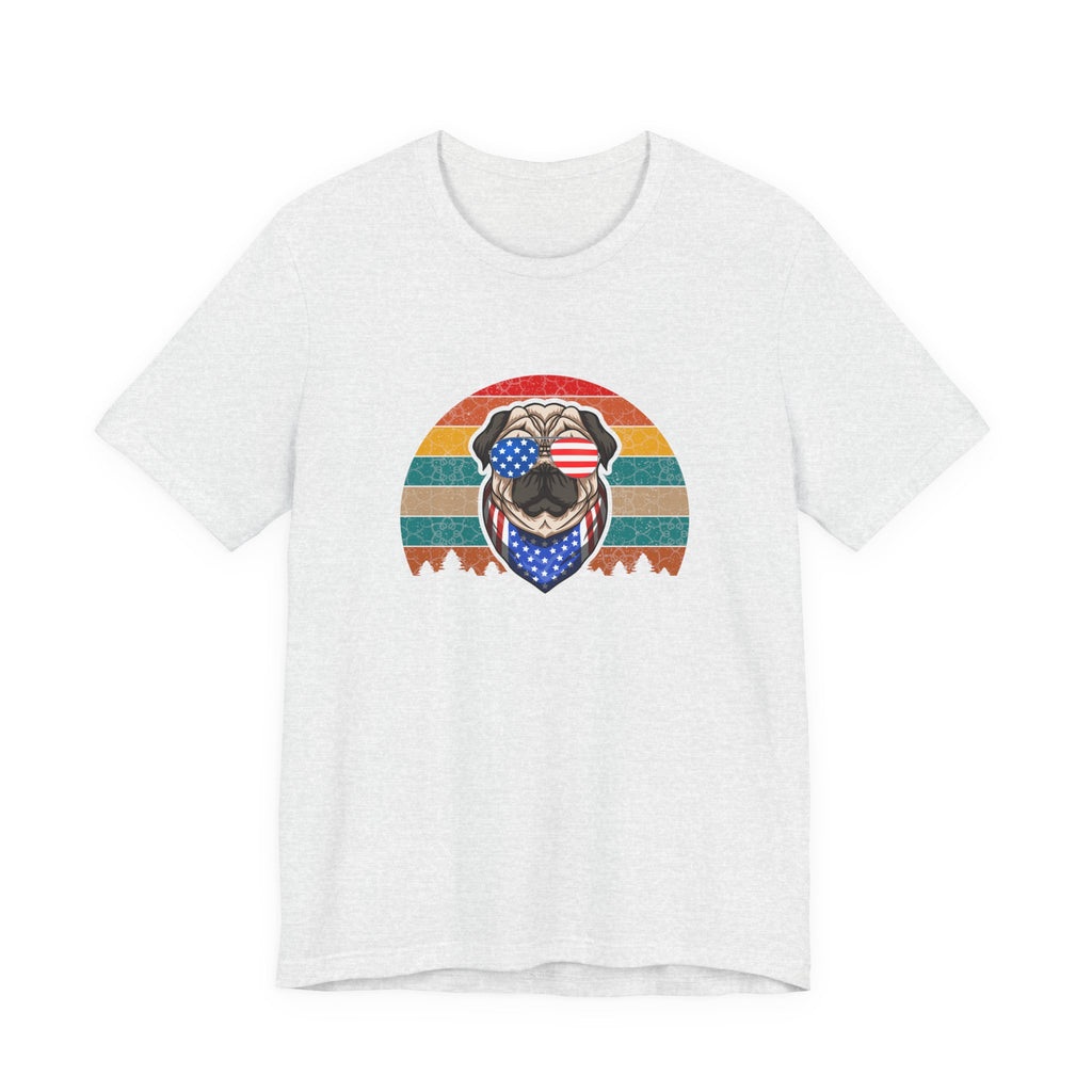 Pug With Trees 4th of July | Tee