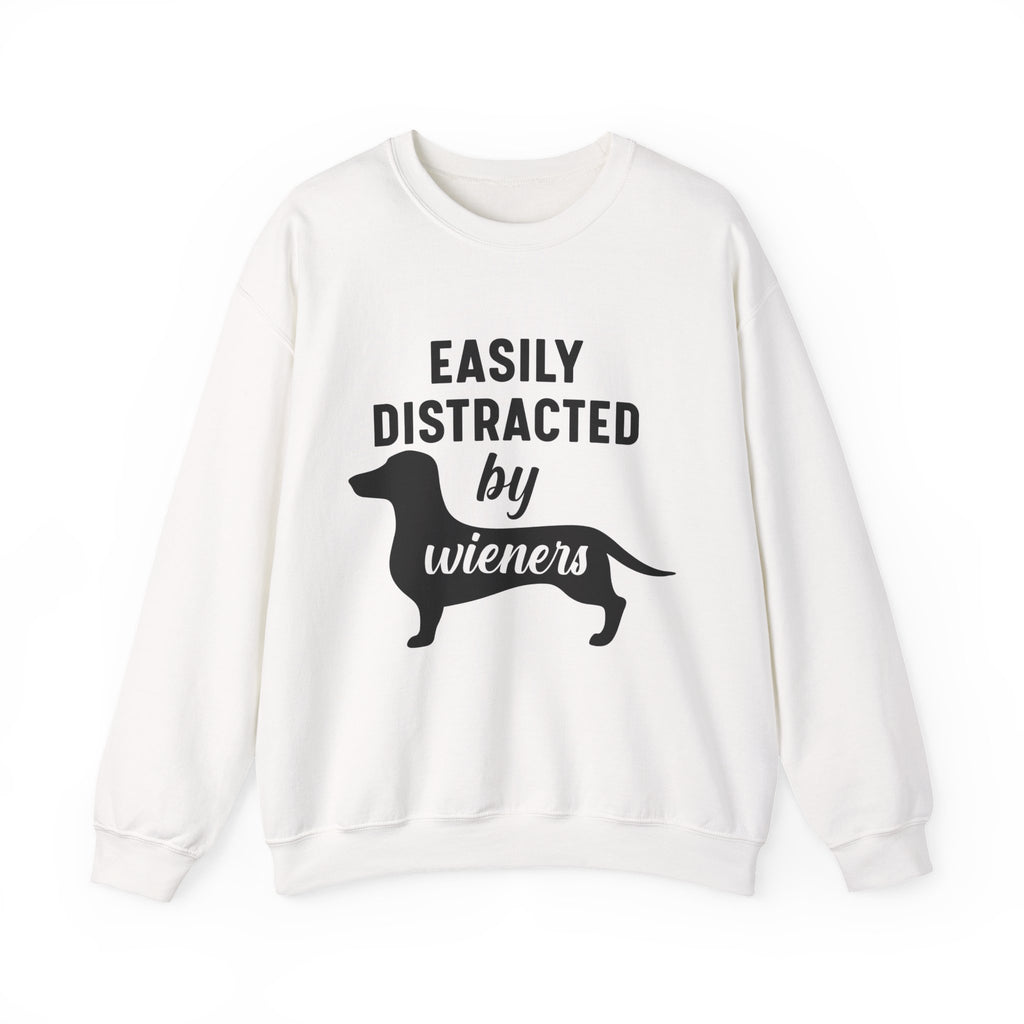 Easily Distracted by Wieners (Dachshunds) | Crewneck Sweatshirt