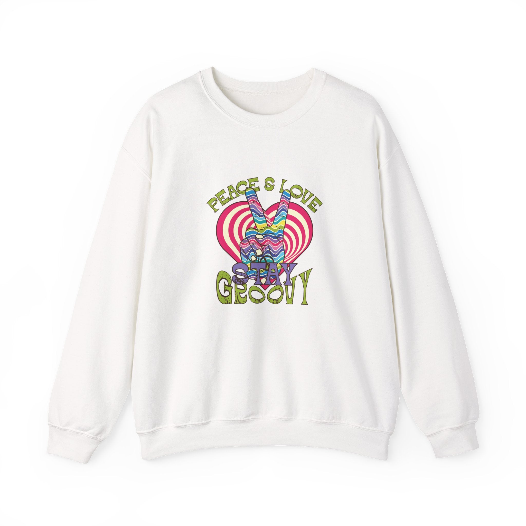 Peace and Love, Stay Groovy | Crewneck Sweatshirt