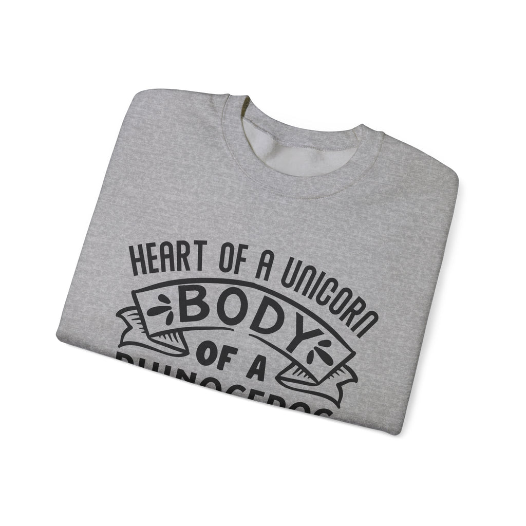 Heart of a Unicorn, Body of a Rhinoceros | Crewneck Sweatshirt