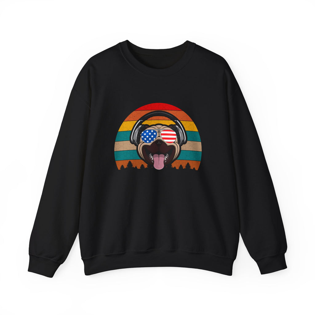 Happy American Pug | Crewneck Sweatshirt