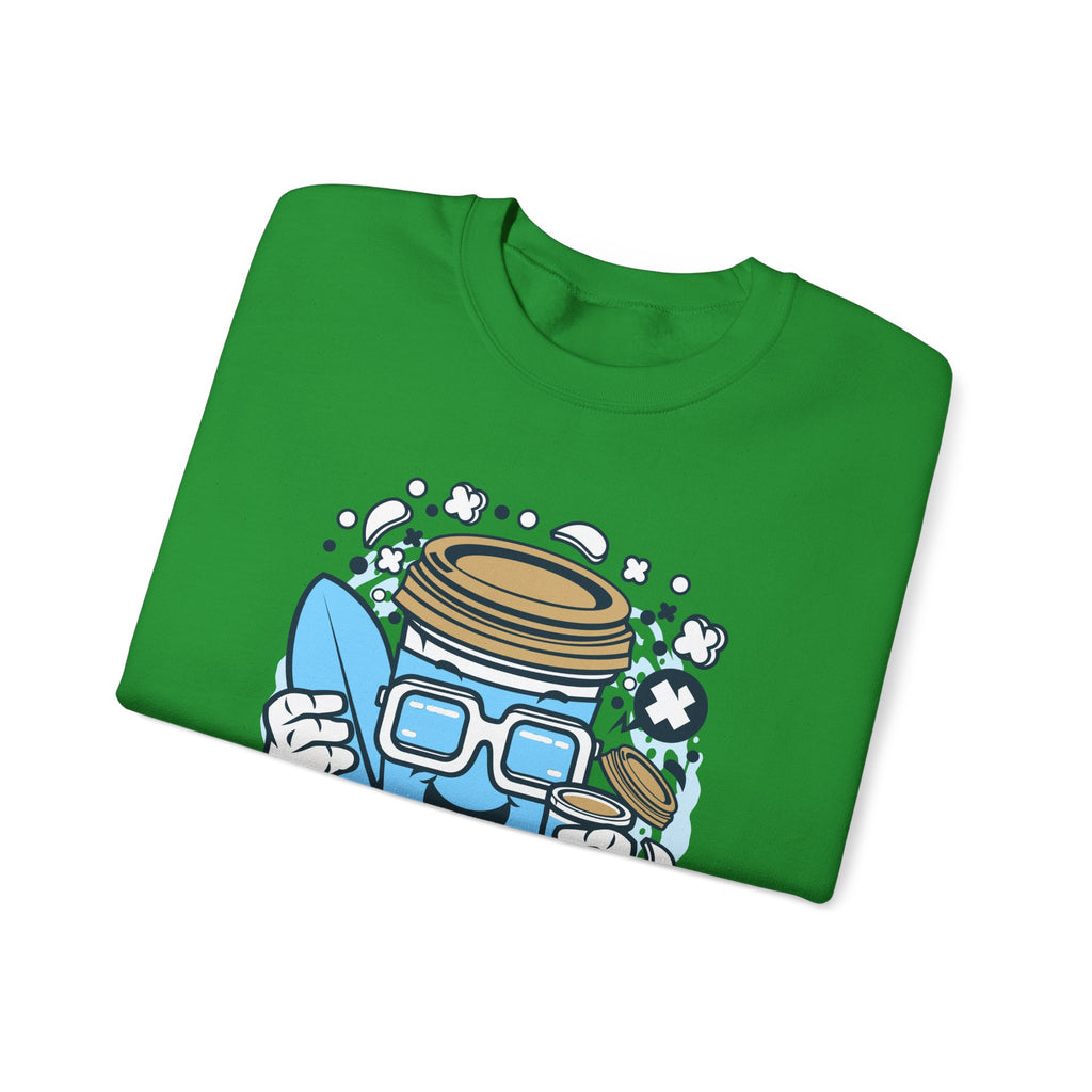 Coffee Cup Surfer | Crewneck Sweatshirt