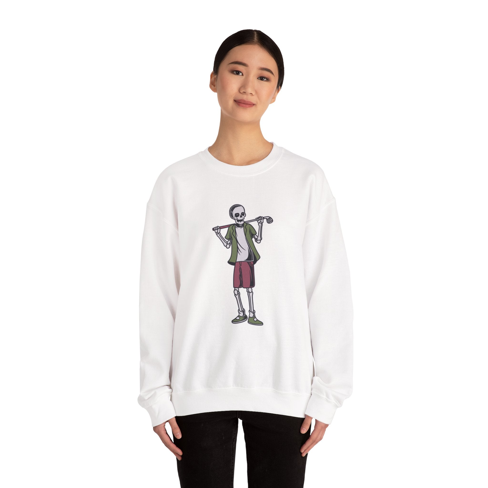 Standing Skeleton Golfer | Crewneck Sweatshirt