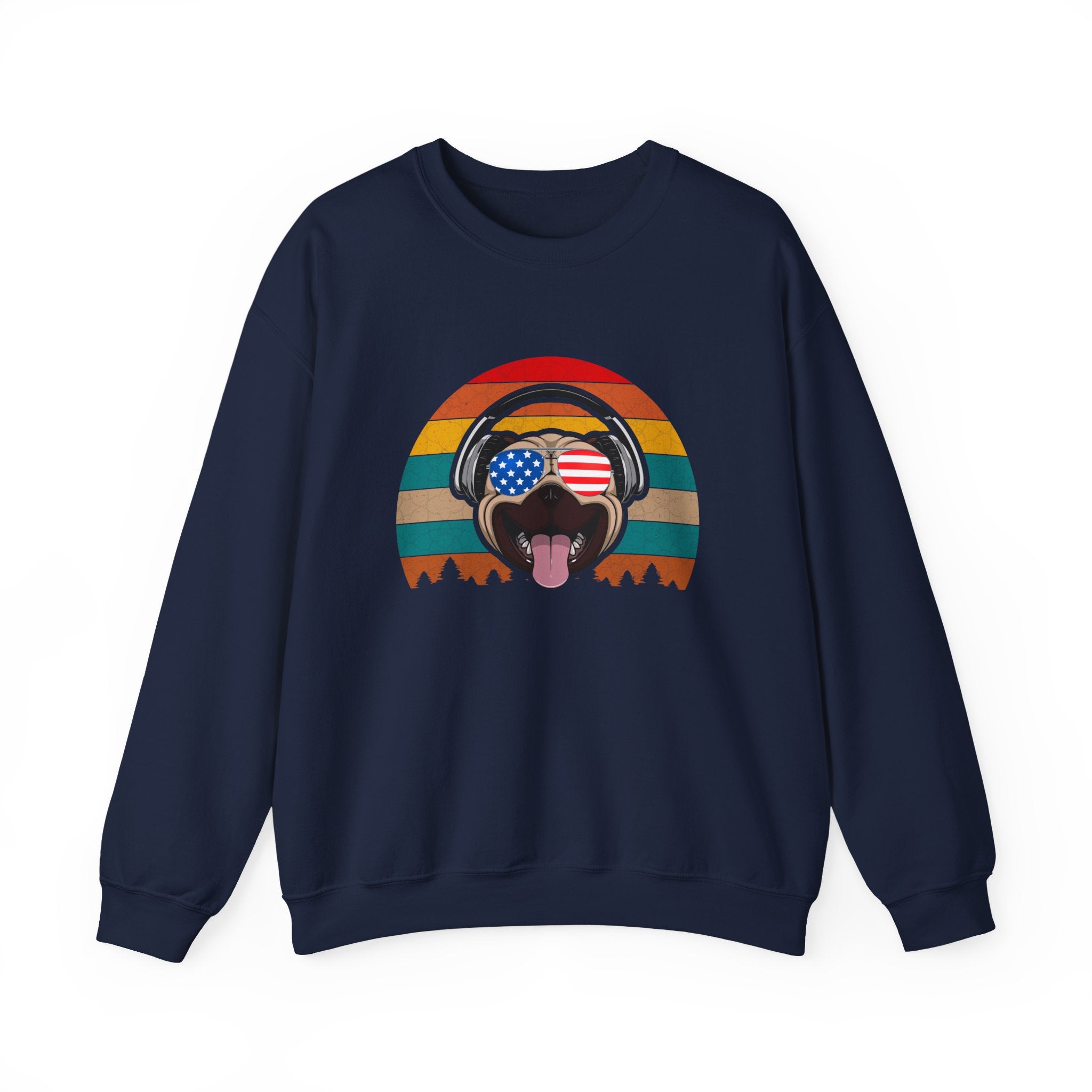 Happy American Pug | Crewneck Sweatshirt
