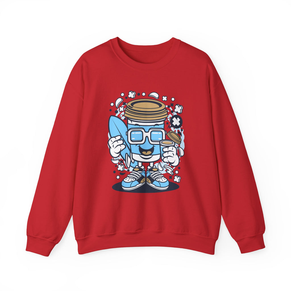 Coffee Cup Surfer | Crewneck Sweatshirt