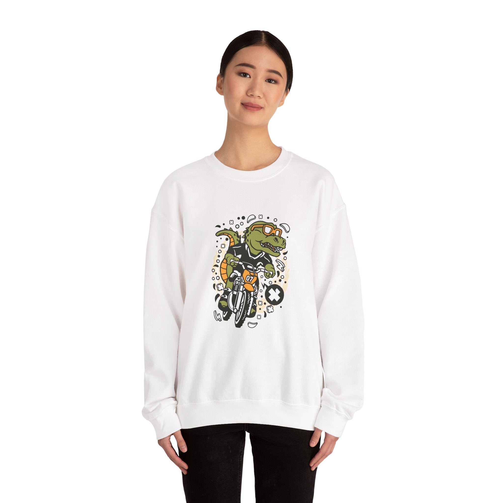 T-Rex Motocross Rider | Crewneck Sweatshirt