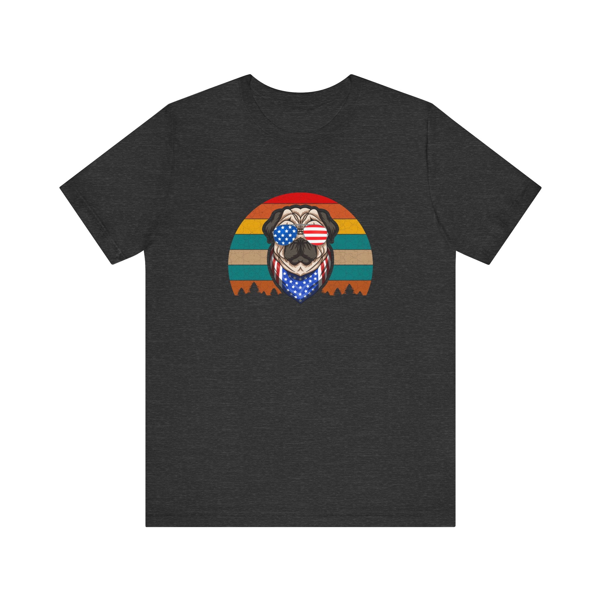 Pug With Trees 4th of July | Tee