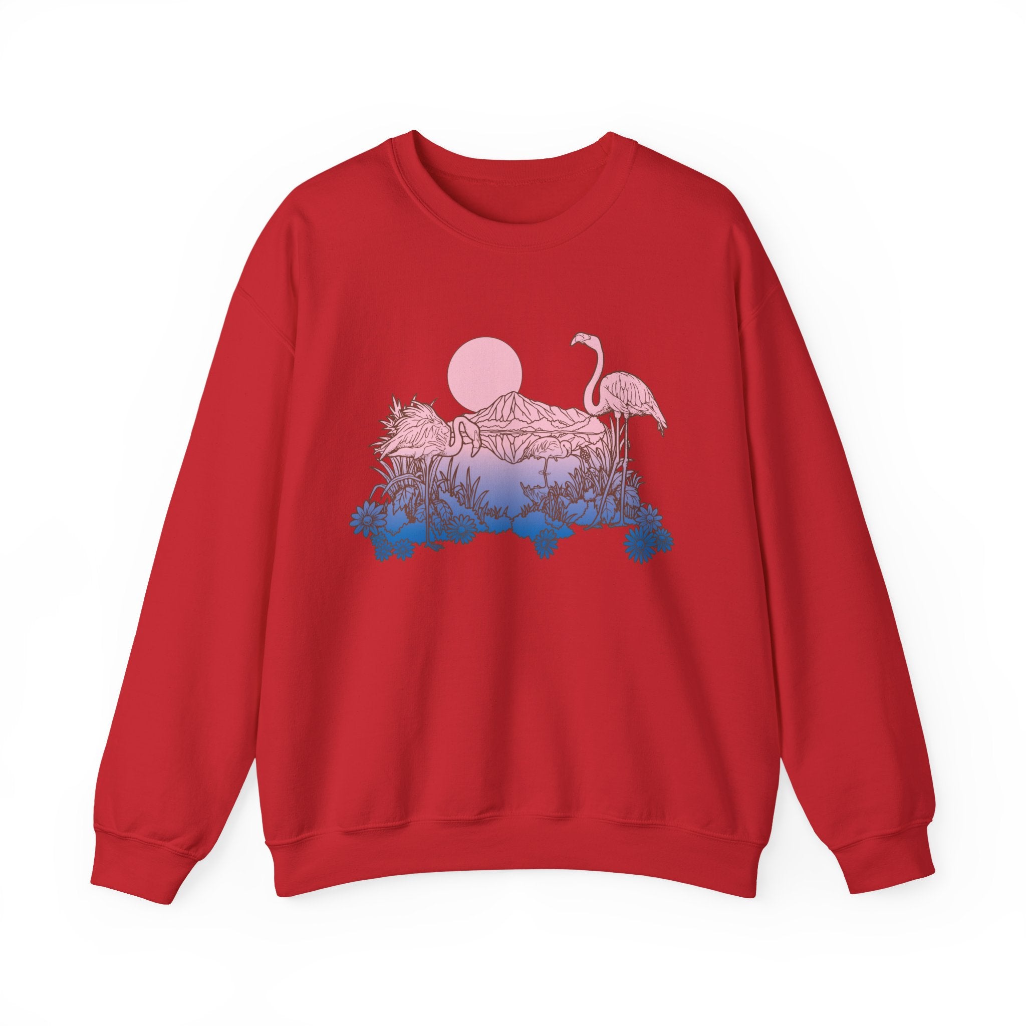 Flamingos in Sunset | Crewneck Sweatshirt