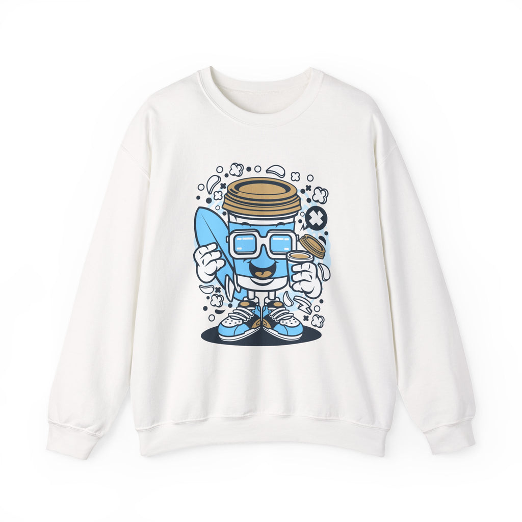 Coffee Cup Surfer | Crewneck Sweatshirt