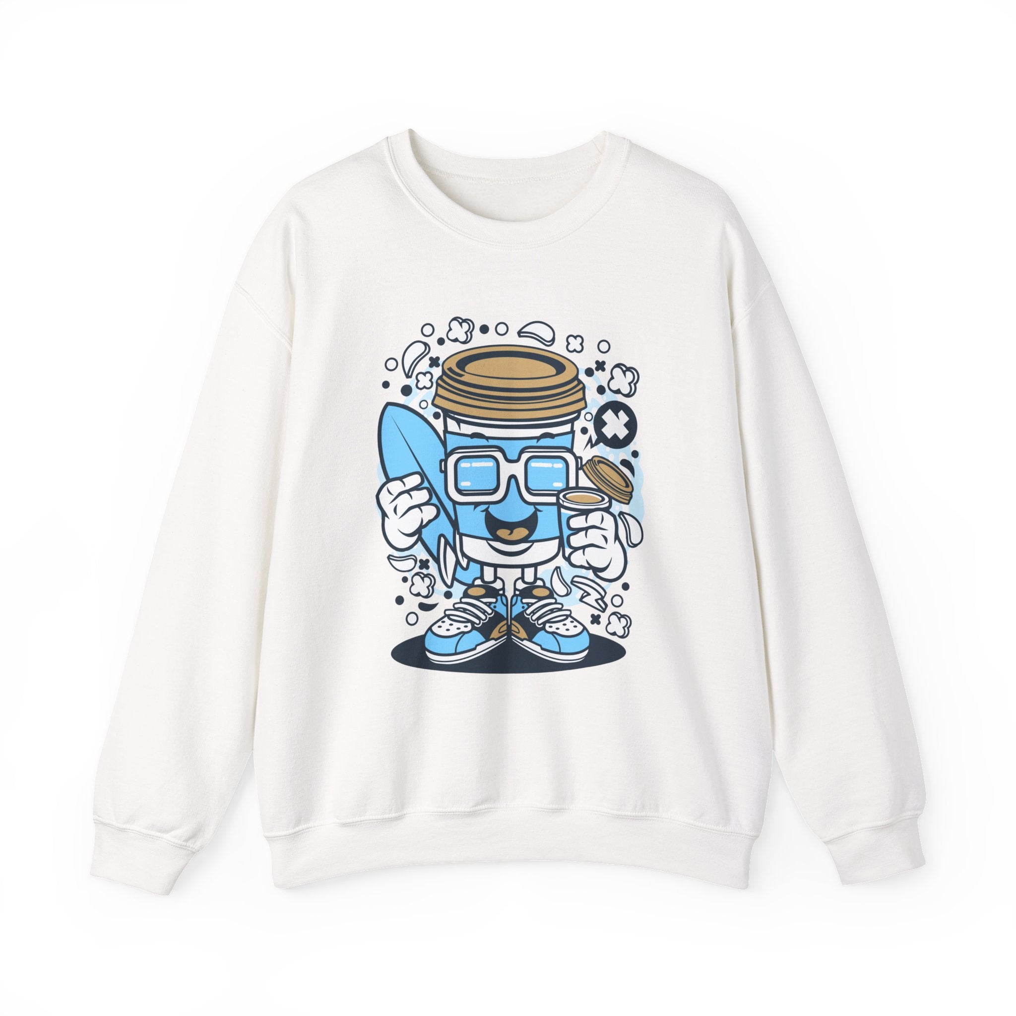 Coffee Cup Surfer | Crewneck Sweatshirt