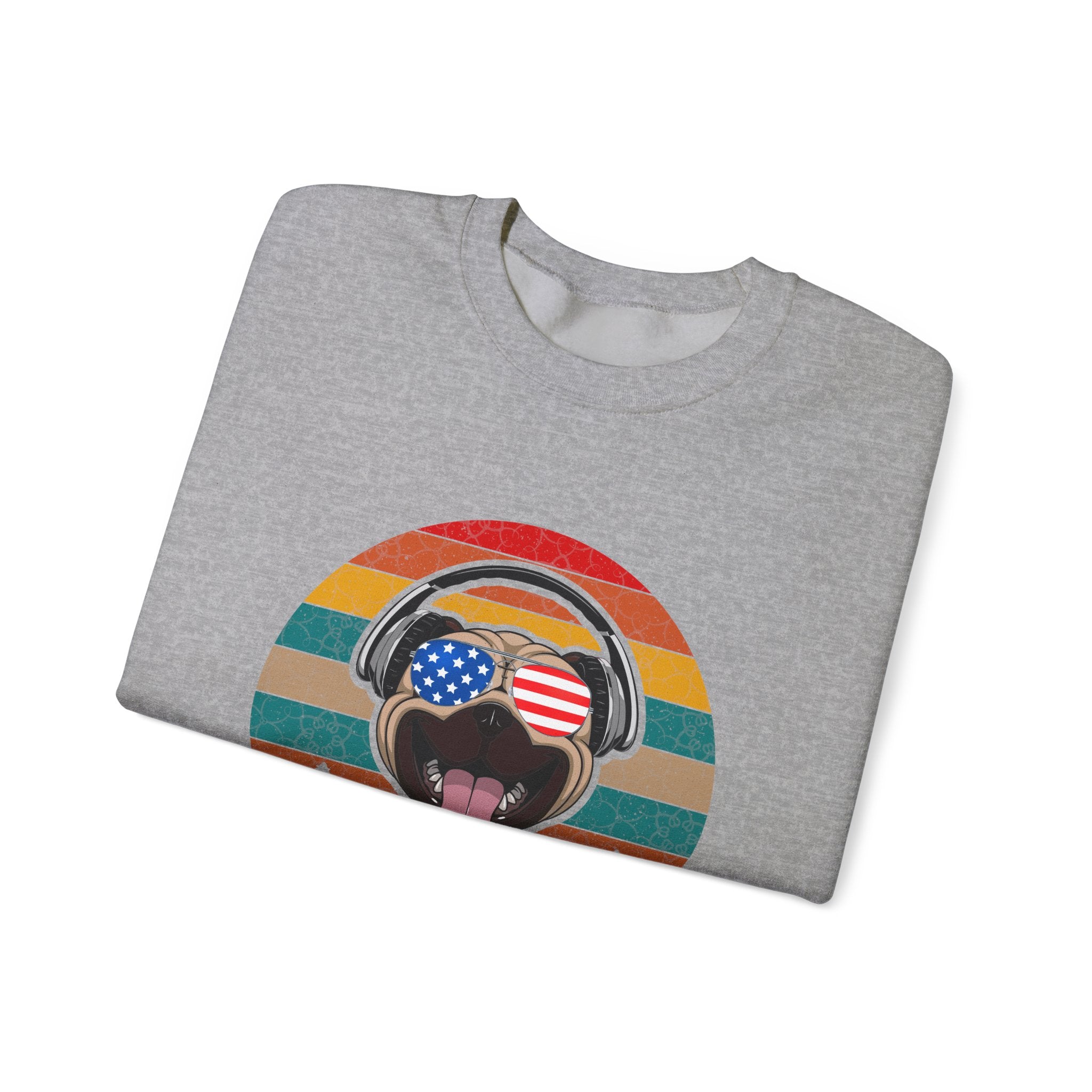 Happy American Pug | Crewneck Sweatshirt