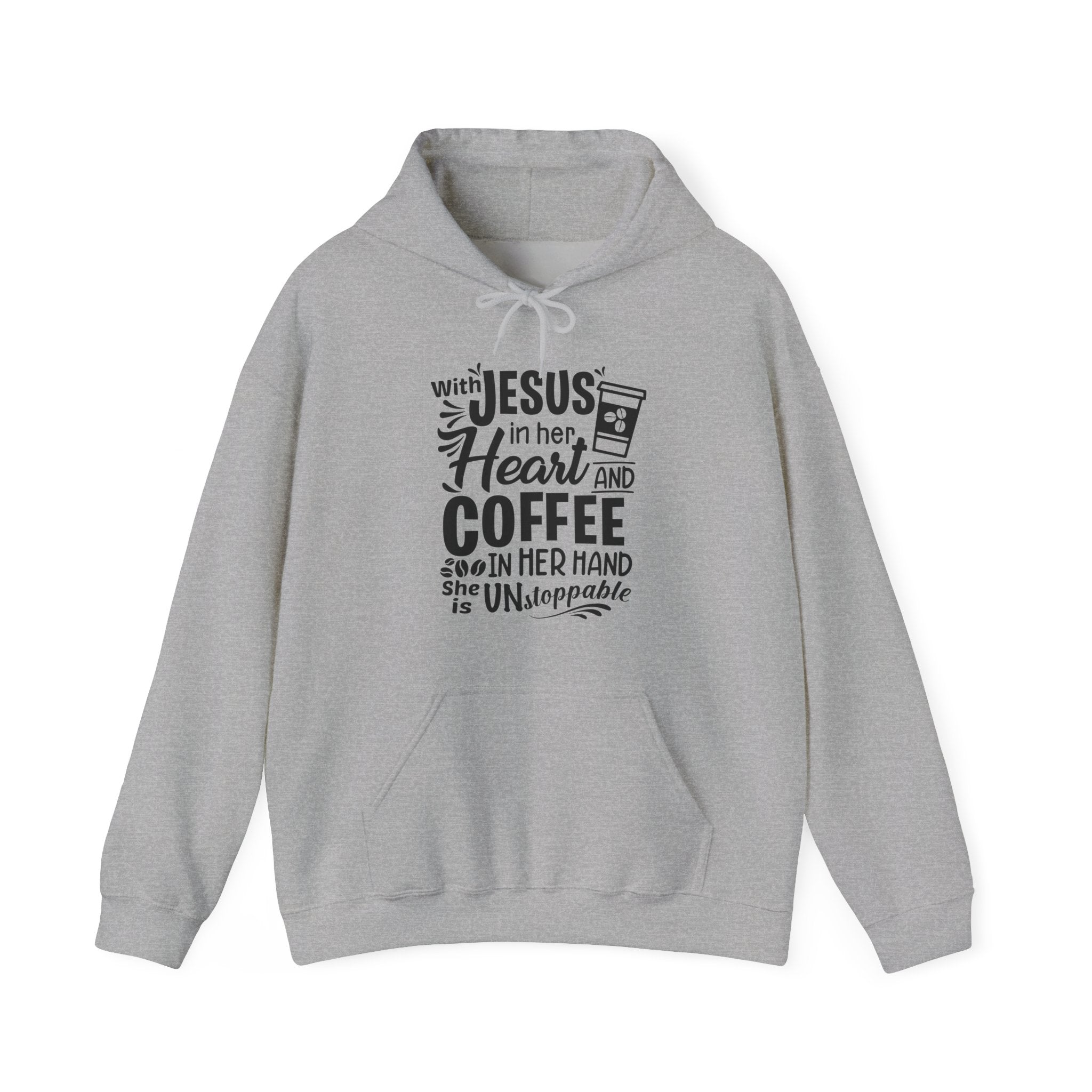 With Jesus in Her Heart and Coffee in Her Hand | Hoodie