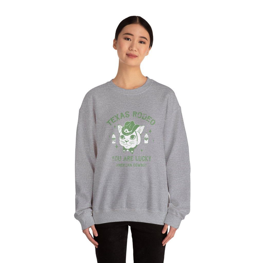 Texas Rodeo, You Are Lucky American Cowboy | Crewneck Sweatshirt